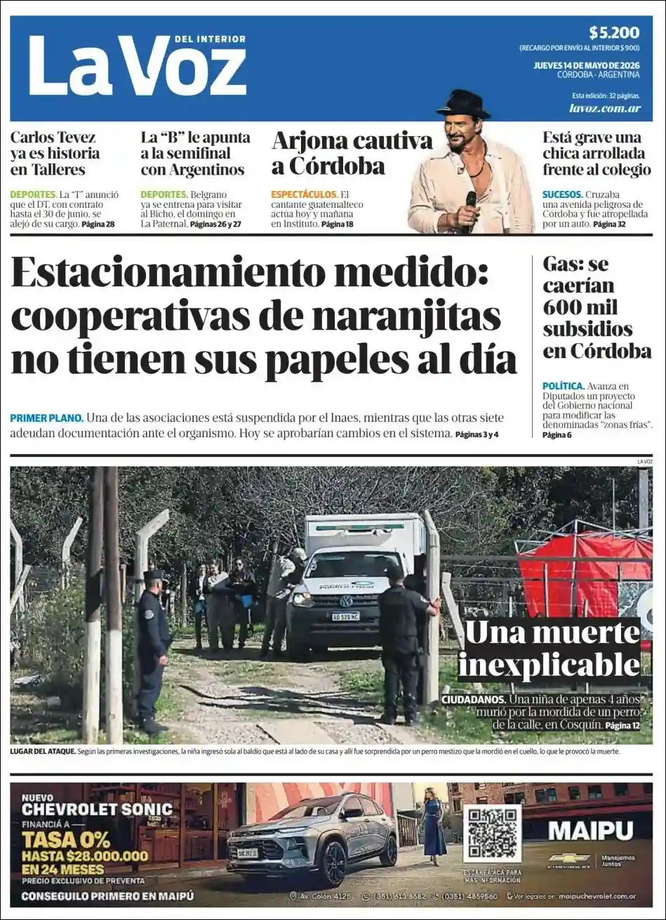 Estudios Max | La Región Noticias - Tapa del diario La Voz